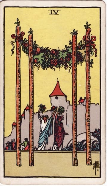 Four of Wands — Bốn Gậy